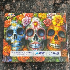 Colorful Skull Flower 1,000 Piece Puzzle